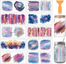 Brush Stroke Watercolor Backgrounds UV DTF Stickers | UV Direct to Film | UV Stickers | 16oz tumbler wraps  | 10 Pack
