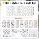 Black & White UV DTF Stickers | UV Direct to Film | UV Stickers | 16oz tumbler wraps  | 8 Pack