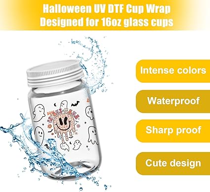 Boo Too Cute UV DTF Stickers | UV Direct to Film | UV Stickers | 16oz tumbler wraps  | 10 Pack (Copy)
