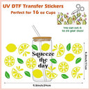 Fruit UV DTF Stickers | UV Direct to Film | UV Stickers | 16oz tumbler wraps  | 10 Pack