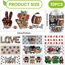 Football DTF Stickers | UV Direct to Film | UV Stickers | 16oz tumbler wraps  | 10 Pack