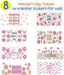 Mothers Day  UV DTF Stickers   | UV Direct to Film | Mystery Bag | UV Stickers | 16oz tumbler wraps  | 8 Pack