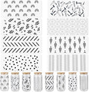 Black & White UV DTF Stickers | UV Direct to Film | UV Stickers | 16oz tumbler wraps  | 8 Pack