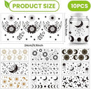 Stars & Moons UV DTF Stickers | UV Direct to Film | UV Stickers | 16oz tumbler wraps  | 10 Pack