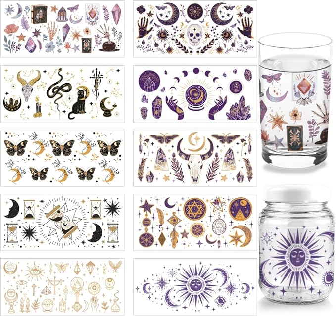 Celestial  UV DTF Stickers | UV Direct to Film | UV Stickers | 16oz tumbler wraps  | 10 Pack (Copy)