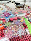 Snowglobe Ornament Kit | Fillable Acrylic Blanks | Car Mirror Charms - Paw Prints