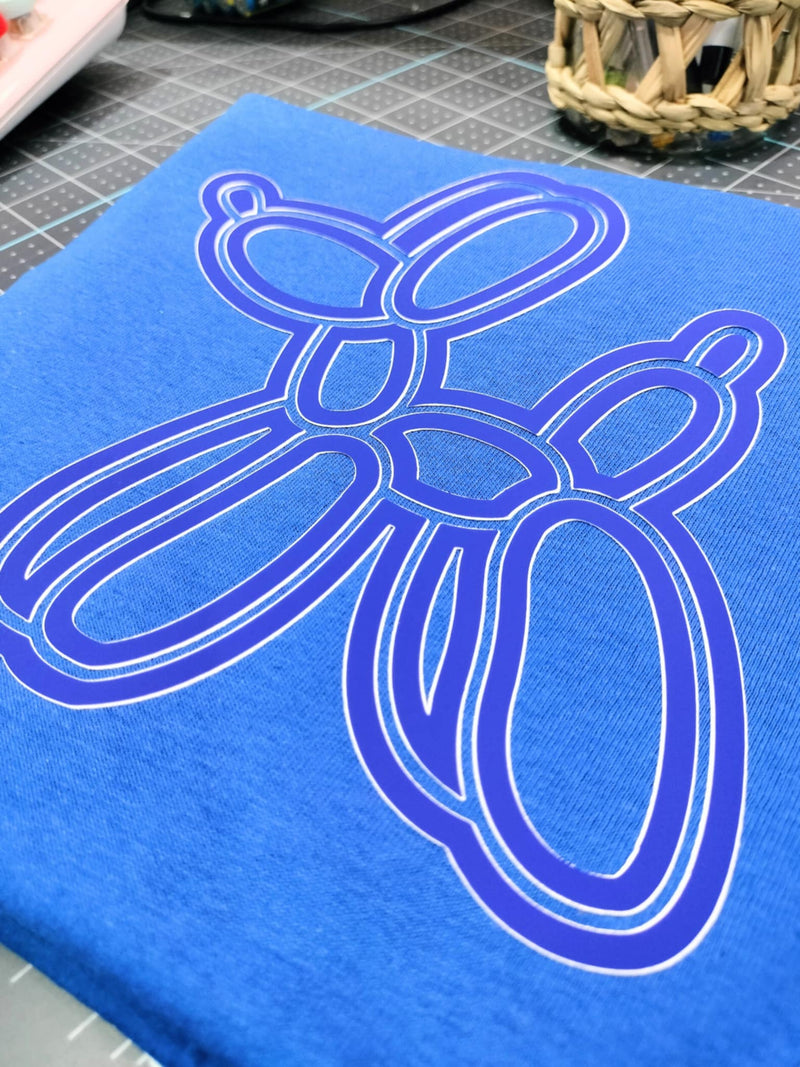 VTS Super Pop 700 Heat Transfer Vinyl | Thick HTV | Raised 3D Foam | 2 Tone Vinyl  - Royal Blue & White