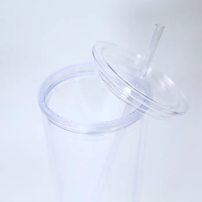 Clear 24oz Double Wall Insulated Acrylic Plastic Cup