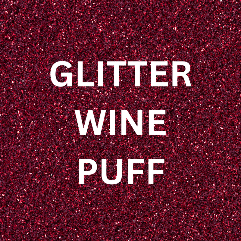 3D Super Glitter Puff Heat Transfer Vinyl (HTV) | Glitter Puff Vinyl - Wine