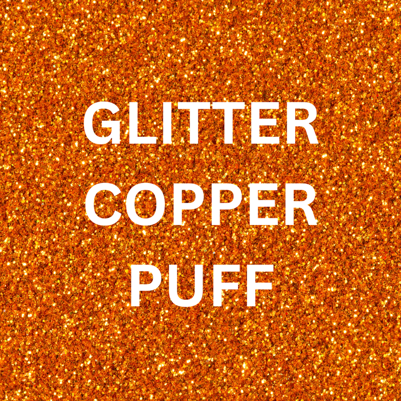 3D Super Glitter Puff Heat Transfer Vinyl (HTV) | Glitter Puff Vinyl - Copper