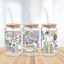 All Booked Up UV DTF Stickers | UV Direct to Film | UV Stickers | 16oz tumbler wraps  | 5 Pack