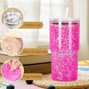 18oz Clear Plastic Snow Globe Cup With Plugs | Snowglobe Tumblers