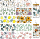 Plants & Butterflies DTF Stickers | UV Direct to Film | UV Stickers | 16oz tumbler wraps  | 10 Pack