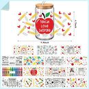 Teacher UV DTF Stickers   | UV Direct to Film | UV Stickers | 16oz tumbler wraps  | 15 Pack