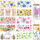 Flowers UV DTF Stickers | UV Direct to Film | UV Stickers | 16oz tumbler wraps  | 10 Pack