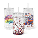 16oz Clear Plastic Snow Globe Cups | Snowglobe Tumblers