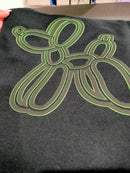 VTS Super Pop 700 Heat Transfer Vinyl | Thick HTV | Raised 3D Foam | 2 Tone Vinyl  - Black and Neon Green