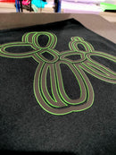 VTS Super Pop 700 Heat Transfer Vinyl | Thick HTV | Raised 3D Foam | 2 Tone Vinyl  - Black and Neon Green