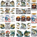 Reel Cool Dad UV DTF Stickers | UV Direct to Film | UV Stickers | 16oz tumbler wraps  | 10 Pack