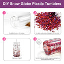 16oz Clear Plastic Snow Globe Cups | Snowglobe Tumblers