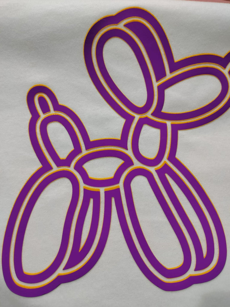 VTS Super Pop 700 Heat Transfer Vinyl | Thick HTV | Raised 3D Foam | 2 Tone Vinyl  - Purple & Yellow