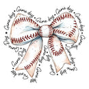 Direct to Film Transfer | DTF Prints | Direct to Film Transfer  - Baseball Bow Game Day