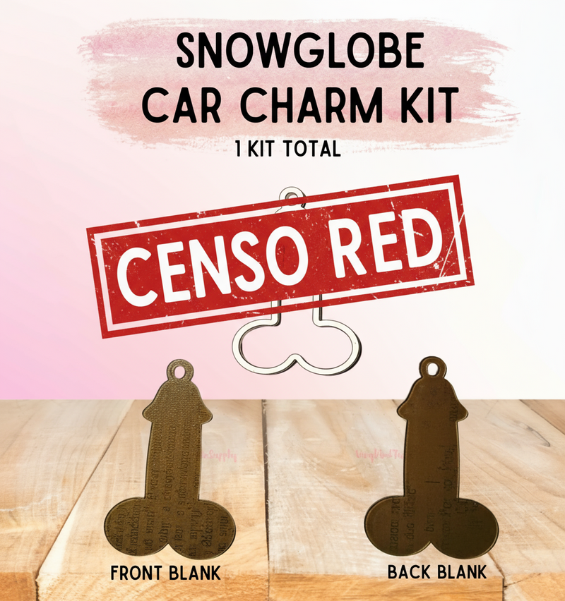 Snowglobe Ornament Kit | Fillable Acrylic Blanks | Car Mirror Charms - Weenies
