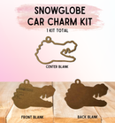 Snowglobe Ornament Kit | Fillable Acrylic Blanks | Car Mirror Charms - Alligator Head