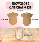 Snowglobe Ornament Kit | Fillable Acrylic Blanks | Car Mirror Charms - Baby Onesie