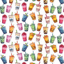 Printed Adhesive Vinyl | Pattern Permanent Vinyl - Boba Tea