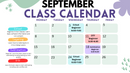 September Craft Class Calendar | Booking | Cricut Classes | Sublimation Classes | DTF Classes