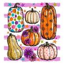Direct to Film Transfer  | DTF Prints | Direct to Film Transfer  - Colorful Pumpkins and Stripes