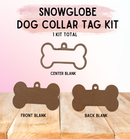 Snow Globe Blanks - Dog Collar Name Tags | Thick 1/8" Fillable Acrylic Blanks | Snow Globe Blanks