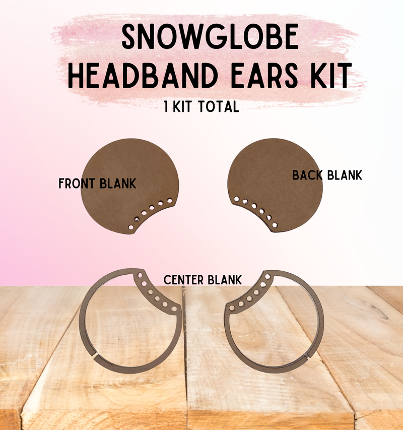Snow Globe Head Band Ears Kit | Fillable Acrylic Blanks | Head band Accessories