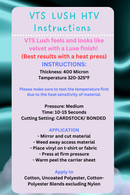 VTS Lush Heat Transfer Vinyl | Lush HTV | Velvet Feel - Cherry Red