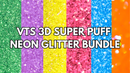 *NEW* 3D Super Puff Neon Glitter Heat Transfer Vinyl (HTV) | 1 of Every Color Bundle | Neon Glitter Puff Vinyl | 6 Colors