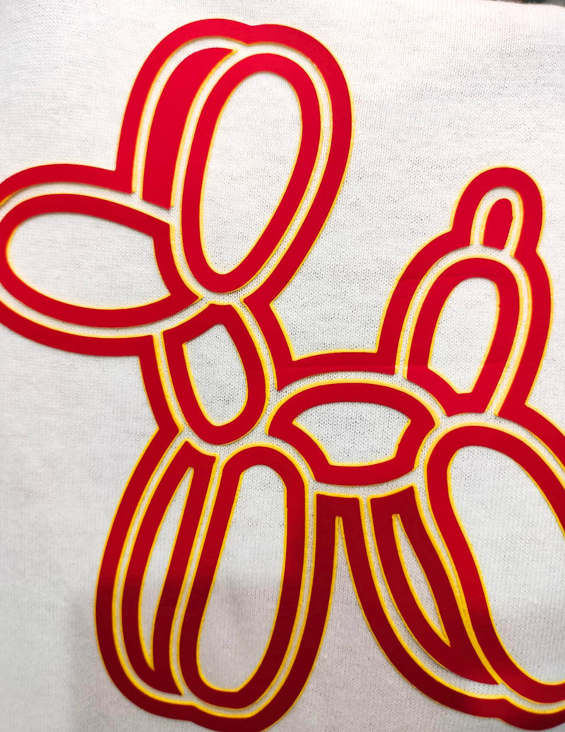 VTS Super Pop 700 Heat Transfer Vinyl | Thick HTV | Raised 3D Foam | 2 Tone Vinyl  - Red & Yellow