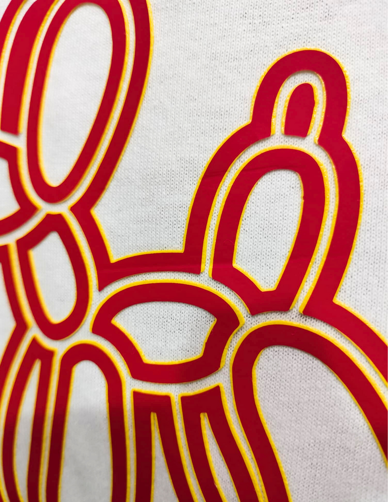 VTS Super Pop 700 Heat Transfer Vinyl | Thick HTV | Raised 3D Foam | 2 Tone Vinyl  - Red & Yellow