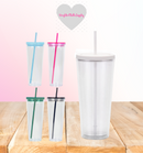 25oz Color Acrylic Snow Globe Tumbler | Snowglobe Tumbler