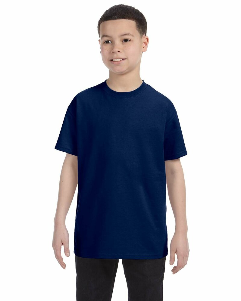 Gildan Youth T-Shirts | Blank Kids Shirt Cotton - Navy Blue