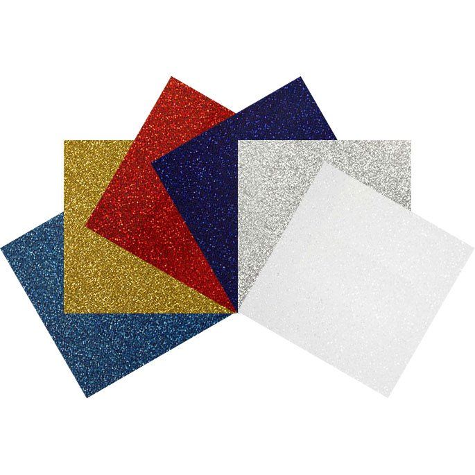 Siser Murica' Glitter HTV Bundle | Heat Transfer Vinyl | 1 of Every Color Bundle | 6 Colors