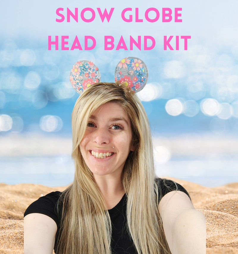 Snow Globe Head Band Ears Kit | Fillable Acrylic Blanks | Head band Accessories