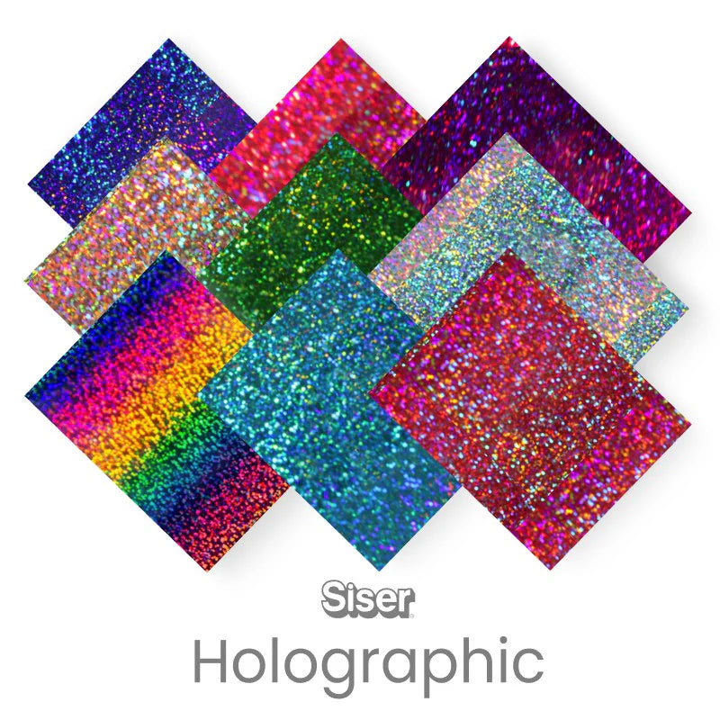 Siser Holographic HTV | Heat Transfer Vinyl | 1 of Every Color Bundle | 25 Colors