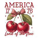 Direct to Film Transfer | DTF Prints | Direct to Film Transfer -American Cherries 1776