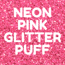 *NEW* 3D Super Puff Neon Glitter Heat Transfer Vinyl (HTV) | Neon Glitter Puff Vinyl - Neon Pink