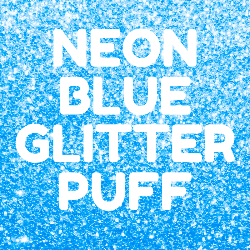 *NEW* 3D Super Puff Neon Glitter Heat Transfer Vinyl (HTV) | Neon Glitter Puff Vinyl - Neon Blue