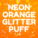 *NEW* 3D Super Puff Neon Glitter Heat Transfer Vinyl (HTV) | Neon Glitter Puff Vinyl - Neon Orange