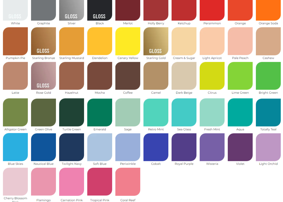 Siser EasyPSV Starling Permanent Vinyl | 1 of Every Color Bundle | 55