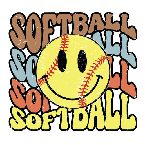 Direct to Film Transfer | DTF Prints | Direct to Film Transfer - Softball Groovy