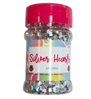 The Glitter Guy Silver Hearts | Chunky Glitter